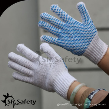 SRSAFETY guantes de PVC de algodón punteado trabajo guante fabricante